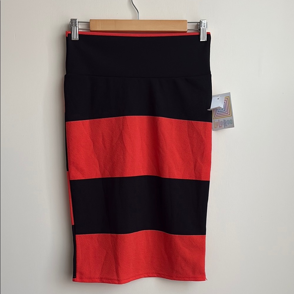NWT Black and Orange Cassie LuLaRoe Pencil Skirt